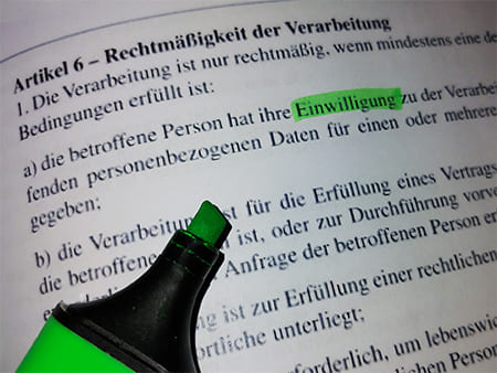 Rechtmäßigkeit der Datenverarbeitung nach DSGVO - Einwilligung bei Bewerbungen