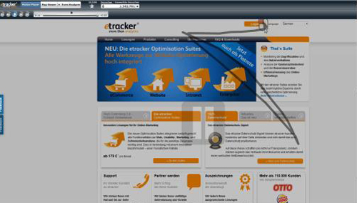 screenshot e-tracker