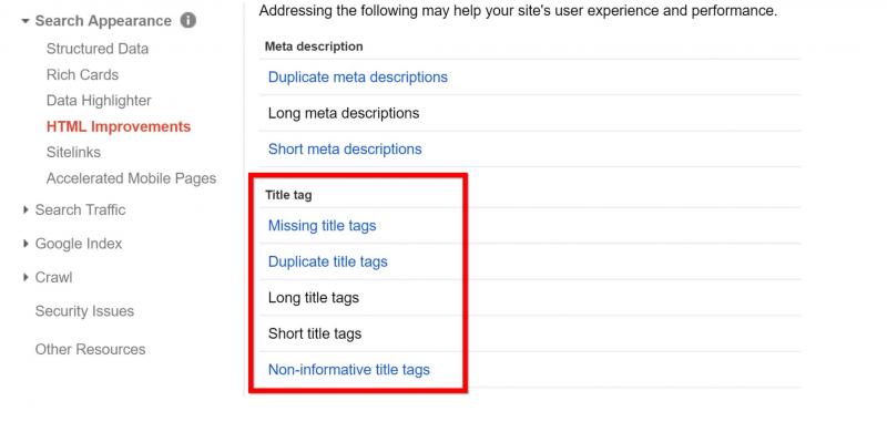 Title-Tag in der Search-Console analysieren